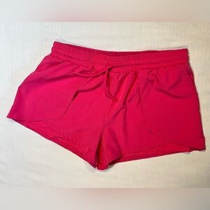 Mondetta Women's Bright Hot Pink premium Athletic Running Shorts XL x-large  D34